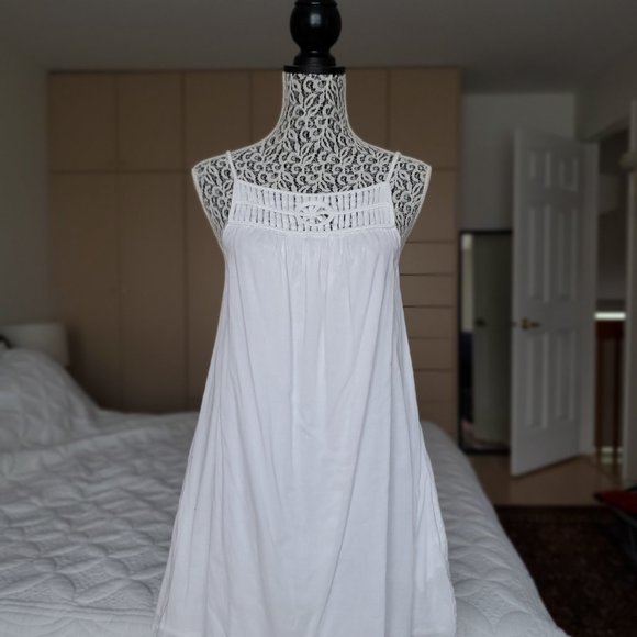 White Cotton Sundress - Picture 1 of 5